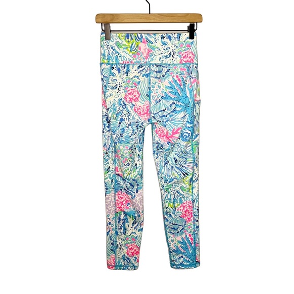 Lilly Pulitzer Luxletic UPF 50+ High Rise Weekender Crop Leggings S - Picture 2 of 9